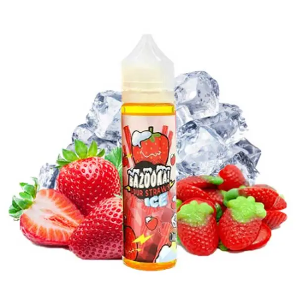 جویس BAZOOKA STRAWBERRY ICE با طعم توت فرنگی تازه و یخ
